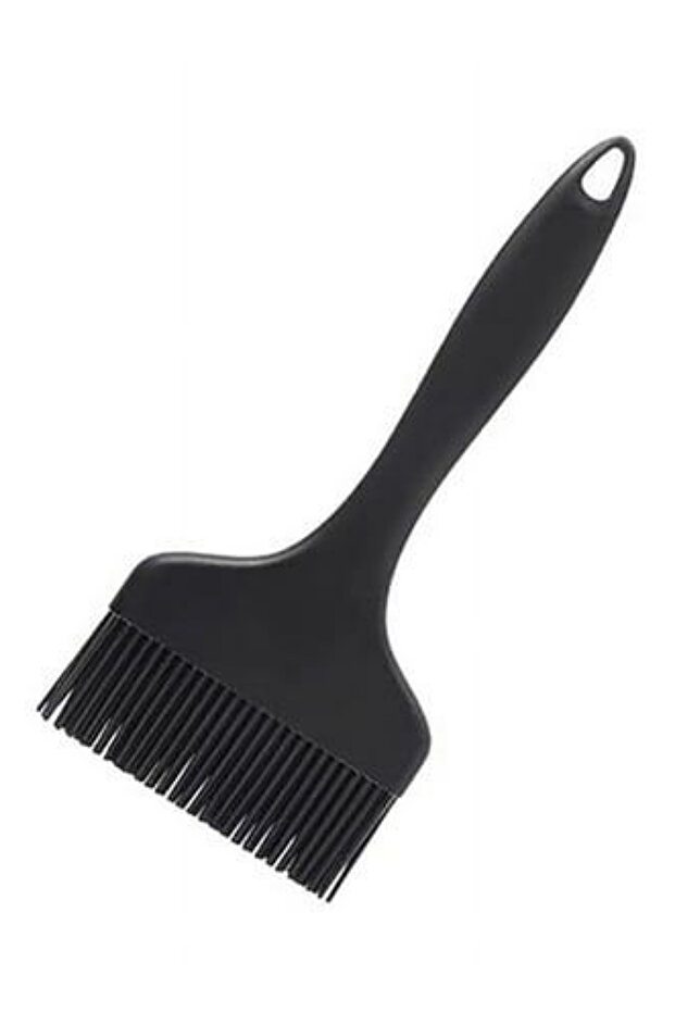 1Pc Black Wide Tip Silicone Egg Oil Sauce Brush