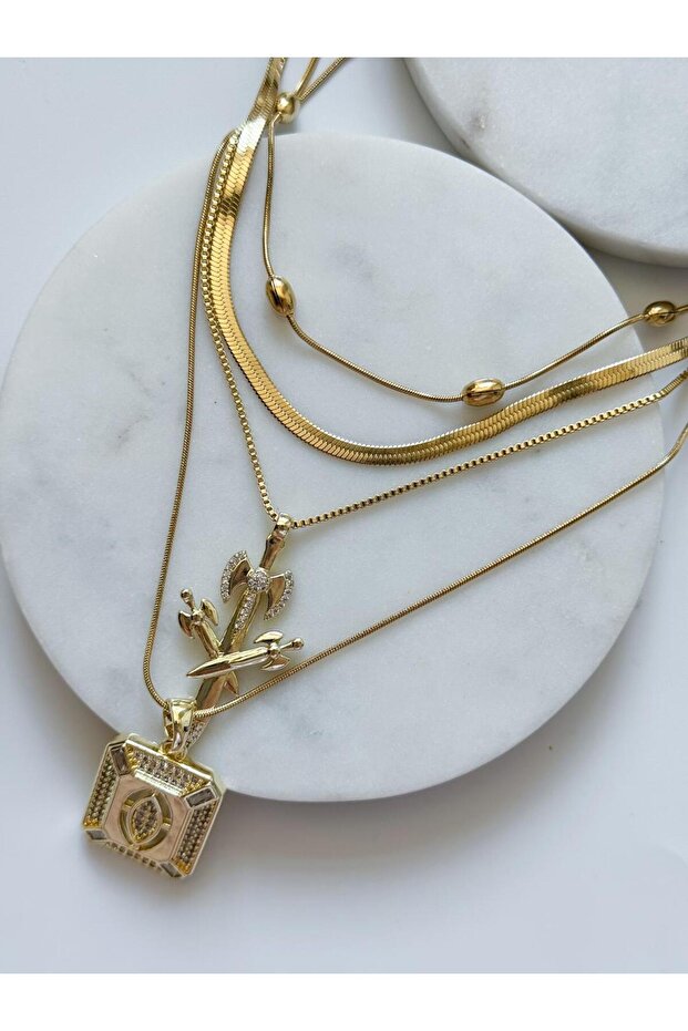 ÇELİK ÇOKLU KOLYE SETİ - 1