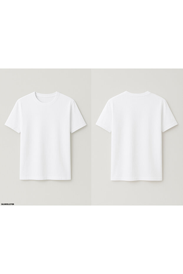 Unisex Oversize Baskısız Tshirt - 3