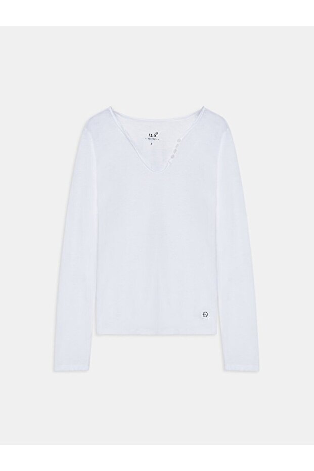 Beyaz Sweatshırt - 1