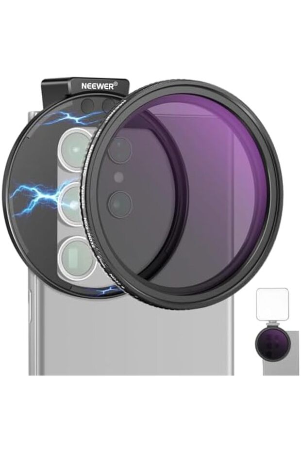 67mm Clip On Variable ND2-ND32 Phone Lens Filter Kit - 2