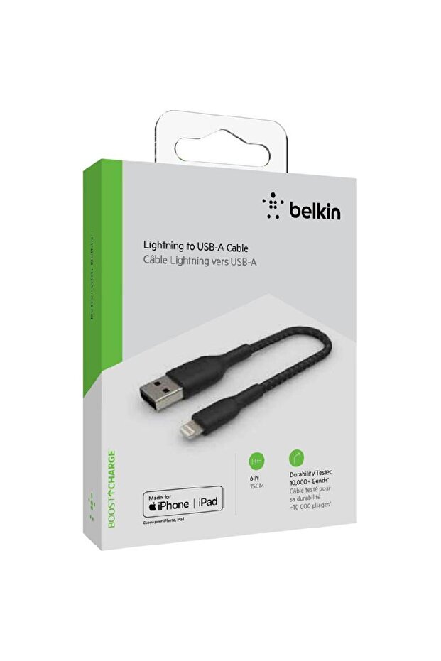 كابل شحن ومزامنة BoostCharge Lightning إلى USB 2.0 - 3