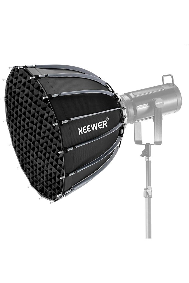 Parabolic Softbox Quick Release with Diffuser and Grid, 22"