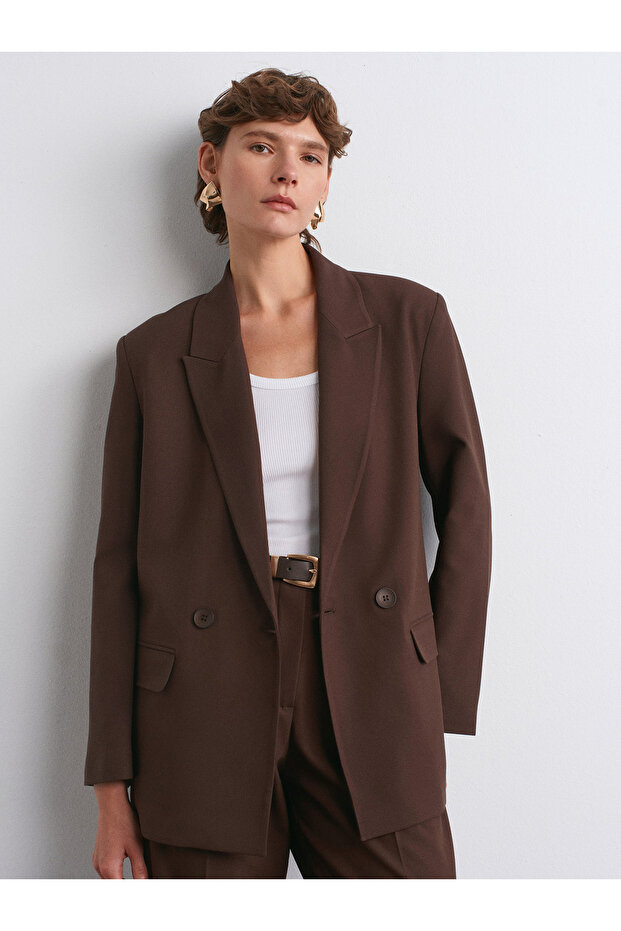 60767 سترة بليزر - بني داكن - 1