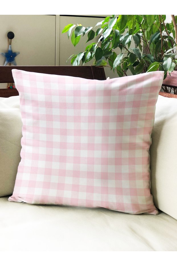 Pink Pötikare Printed Velvet Throw Pillow Cover 43X43Cm