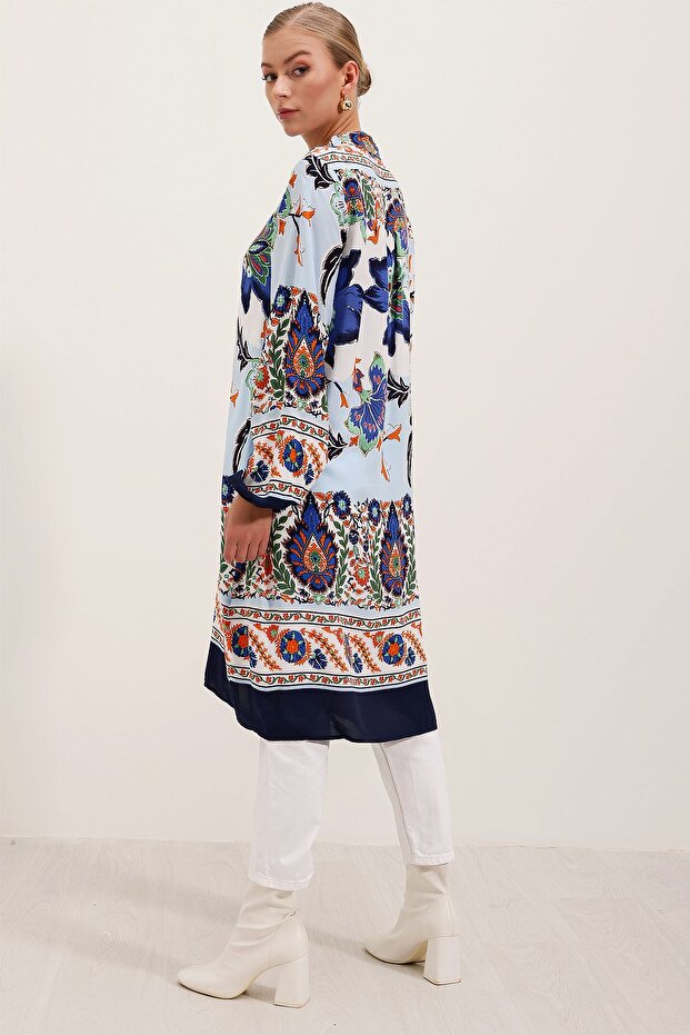 BDART Gömlek Yaka Nakışlı Midi Elbise - 5