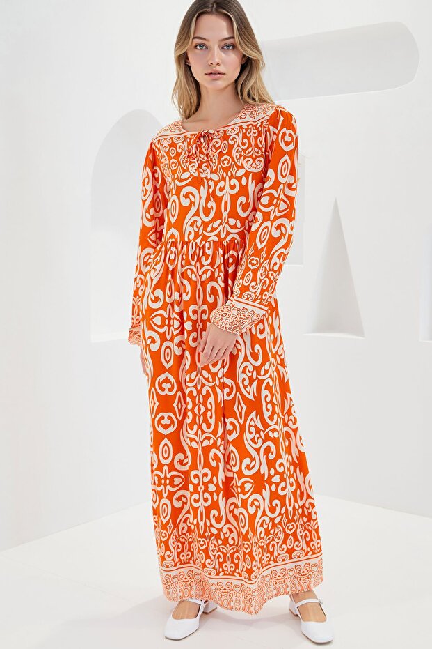 Rochie lungă cu model BDART - 3