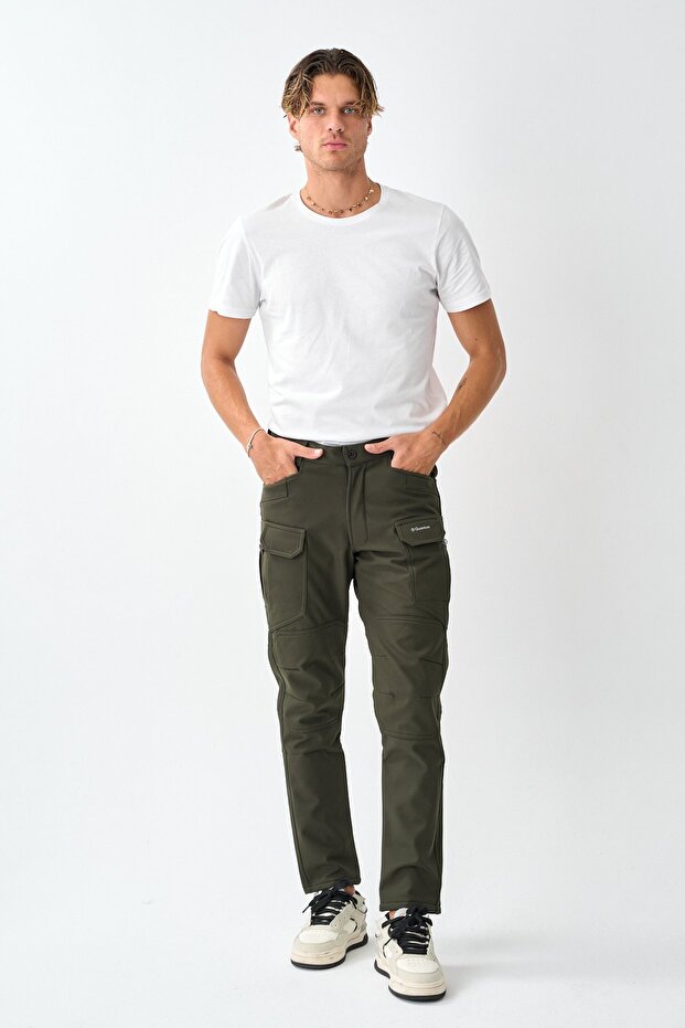 Soft Shell Wind, Water & Cold Proof Winter Tactical Pants with Fleece Inside E218 - 3