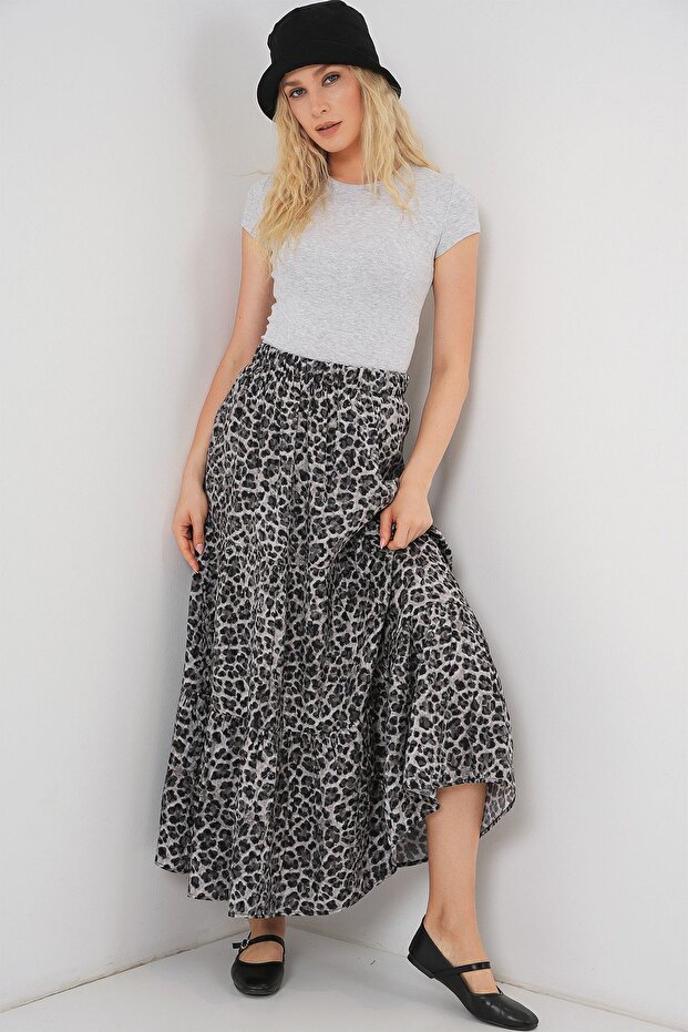 BDART Desenli Maxi Etek - 3