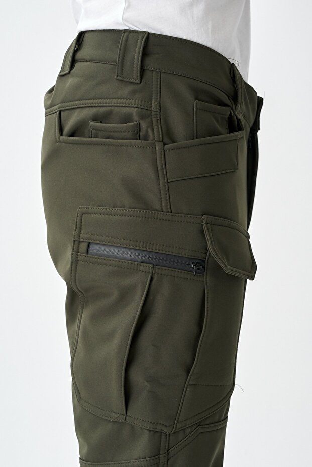 Soft Shell Wind, Water & Cold Proof Winter Tactical Pants with Fleece Inside E218 - 7