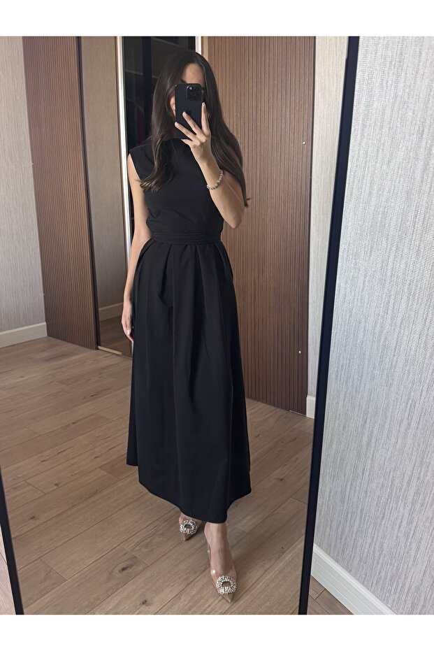 Kolsuz Uzun Elbise - 3