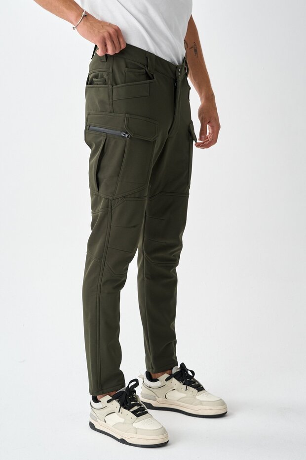 Soft Shell Wind, Water & Cold Proof Winter Tactical Pants with Fleece Inside E218 - 6