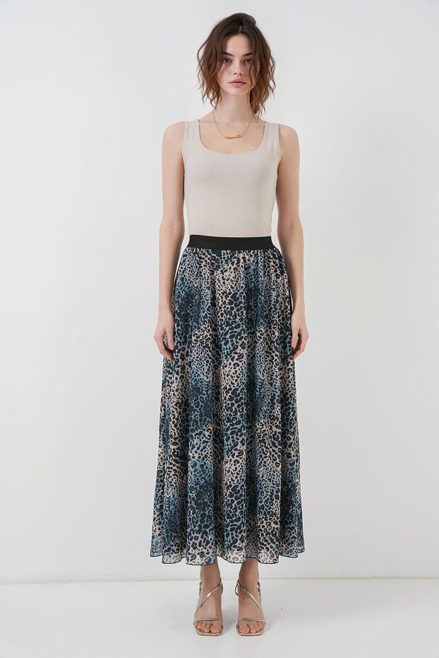 BDART Astarlı Desenli Maxi Etek - 3