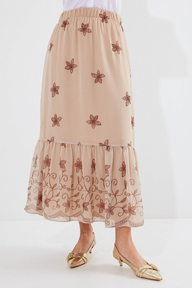 BDART Çiçek Desenli Maxi Etek - 2