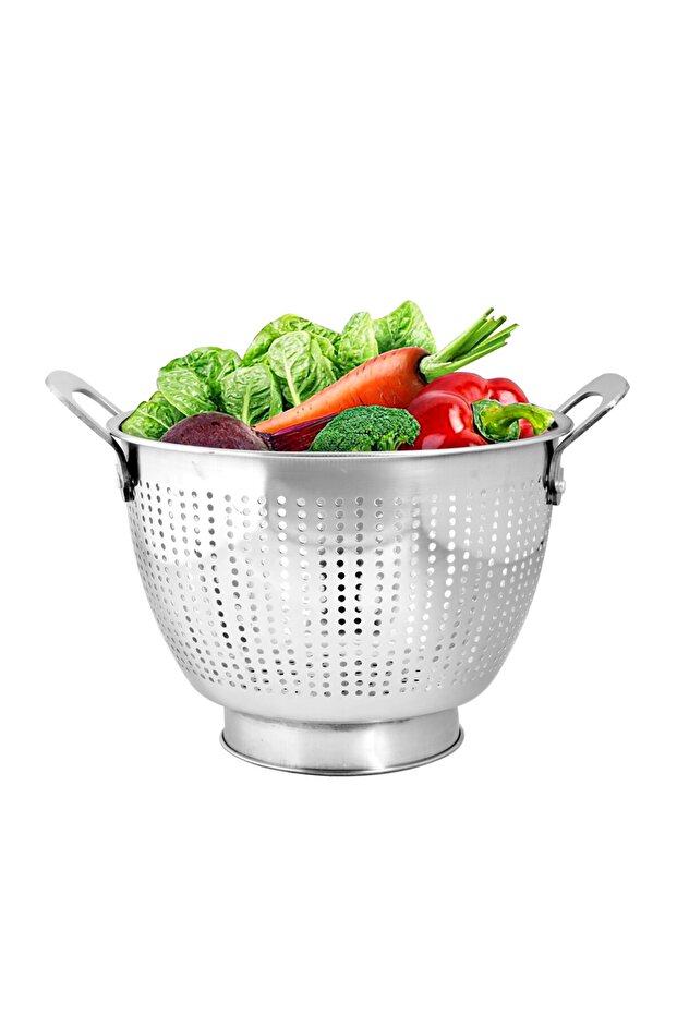 29 Cm Stainless Steel Colander | Fruit Vegetable Washing Bowl | WR80837