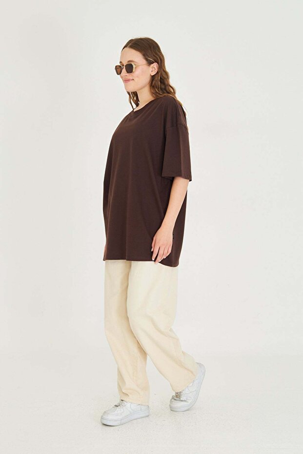 Basic Unisex Oversize Tişört - 5