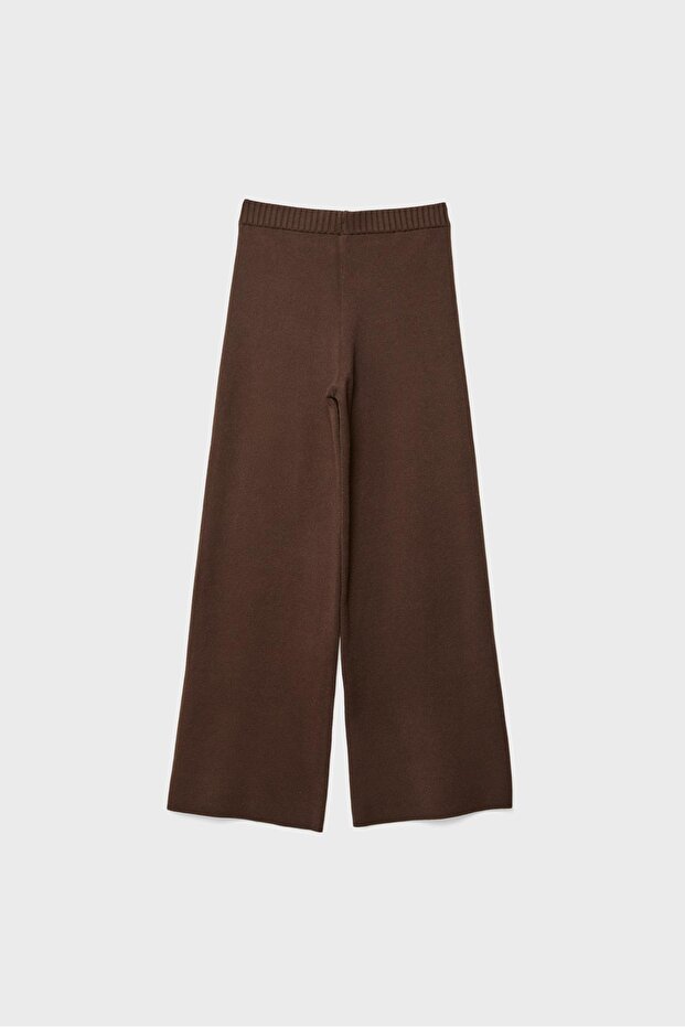 Geniş, Uzun Örme Pantolon - 6