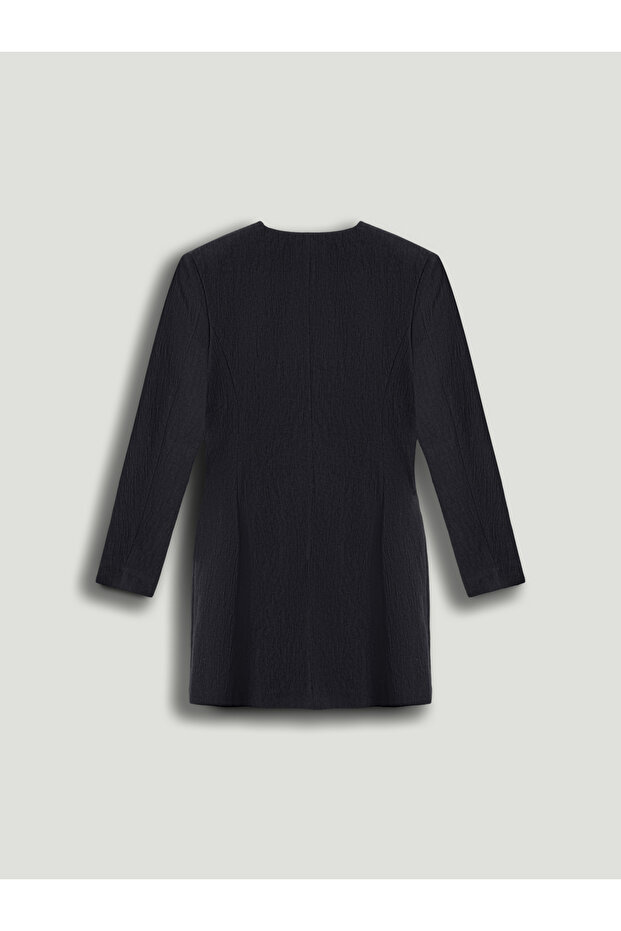 Vatkalı Mini Elbise - 7