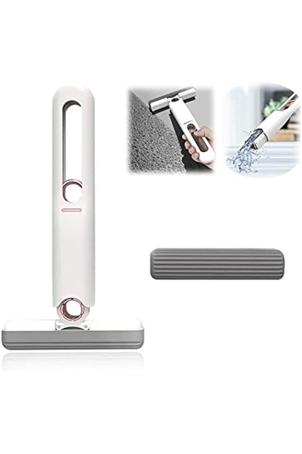 RonFin Mini Mop for Small Spaces with Sponge Mophead, Household Mini Cleaning Mop Quick Dry Mops