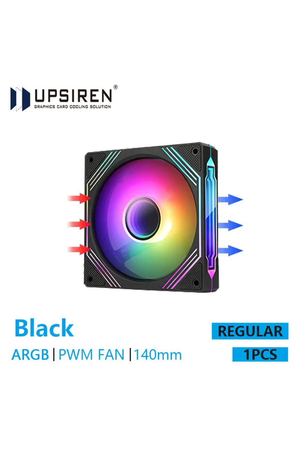 A-RGB Other BK REGULAR 1PCS UPSIREN PF-14 PRISM 4PRO Computer Chassis Fan 140mm ARGB 4 Pin PWM Quiet - 1