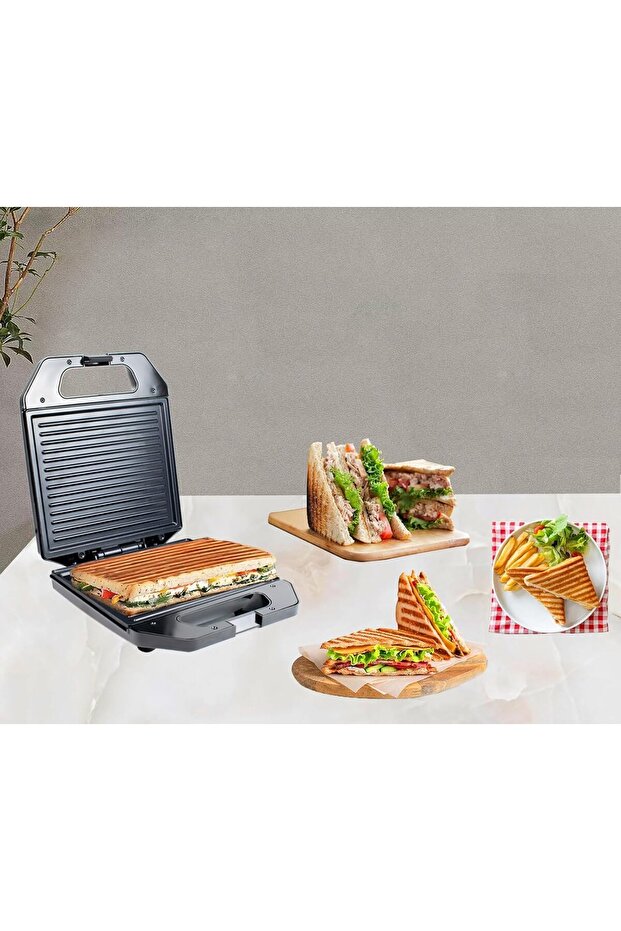 Sandwich Maker and Grill from with Dual Indicator, Temperature Control, Removable Drip Tray | 1 - 2