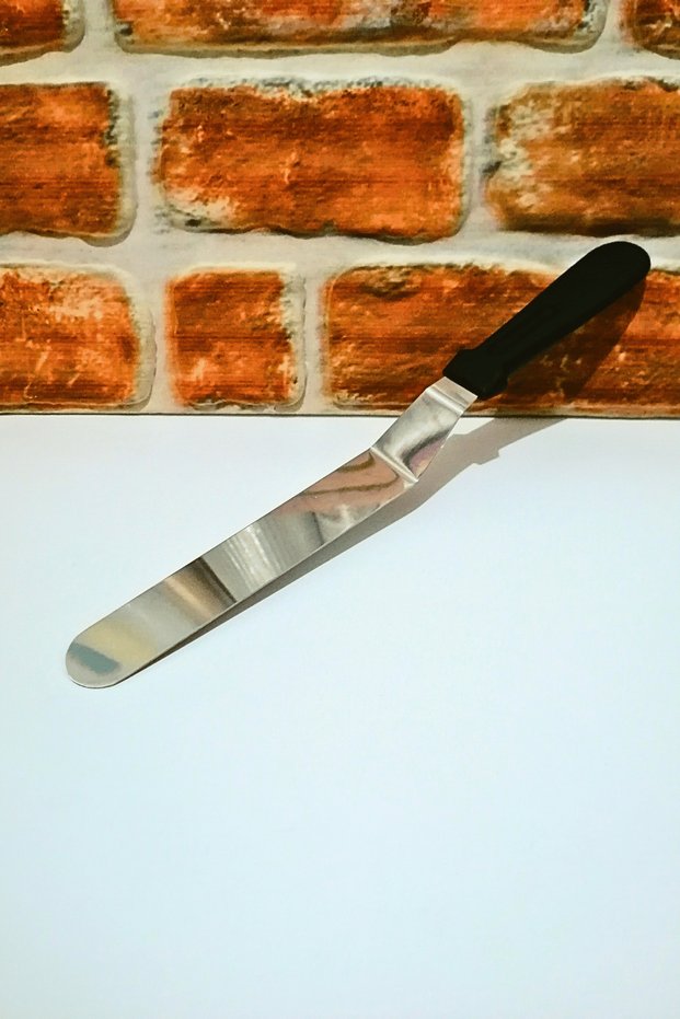 Steel Curved Spatula - Cake Spatula - Spreading Spatula - Large - 1 Piece