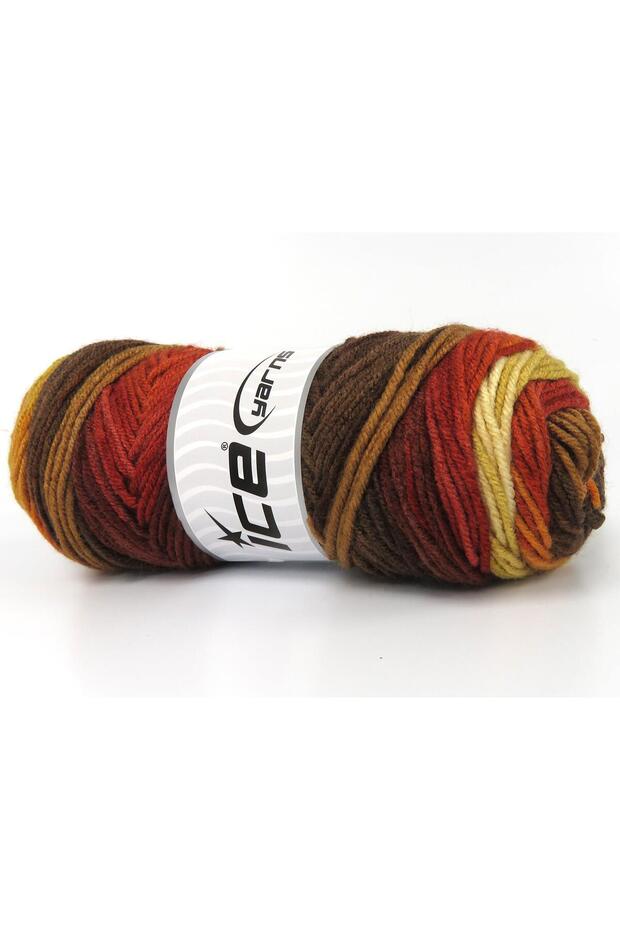 Lot of 4 X 100Gr Skeins Ice Yarns Orlando Yarn Brown Shades Gold Shades