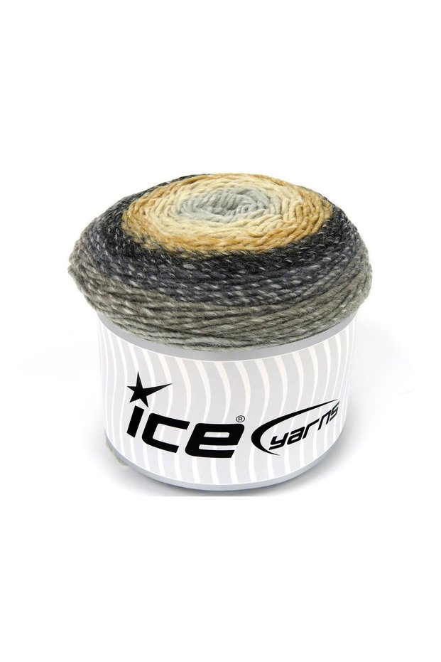 Lot of 2 X 150Gr Skeins Ice Yarns Cakes Galaxy Yarn Grey Shades Beige Camel Black