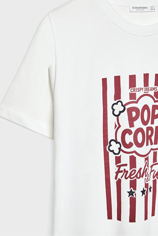 Simli Pop Corn Tişört - 8