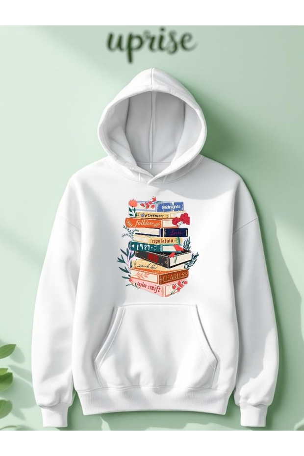 Taylor Swift Printed Cotton 3-Thread Oversized Sweatshirt