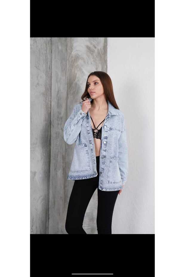 سترة جينز بتفاصيل حجرية - 8