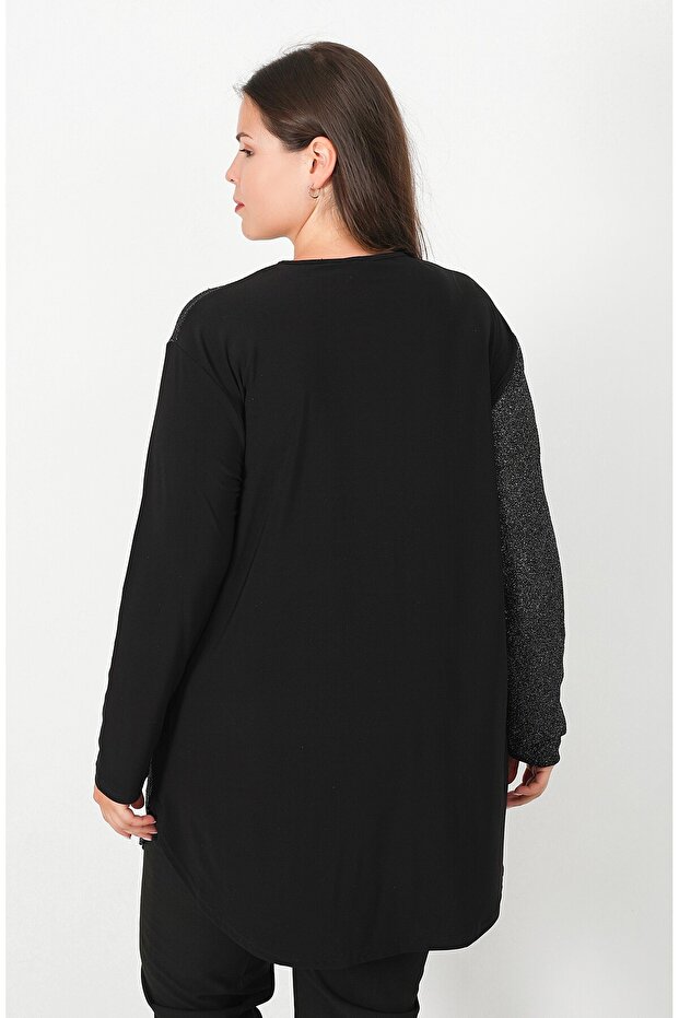 Rochie de seară Sandy Tunik cu model argintiu - 4