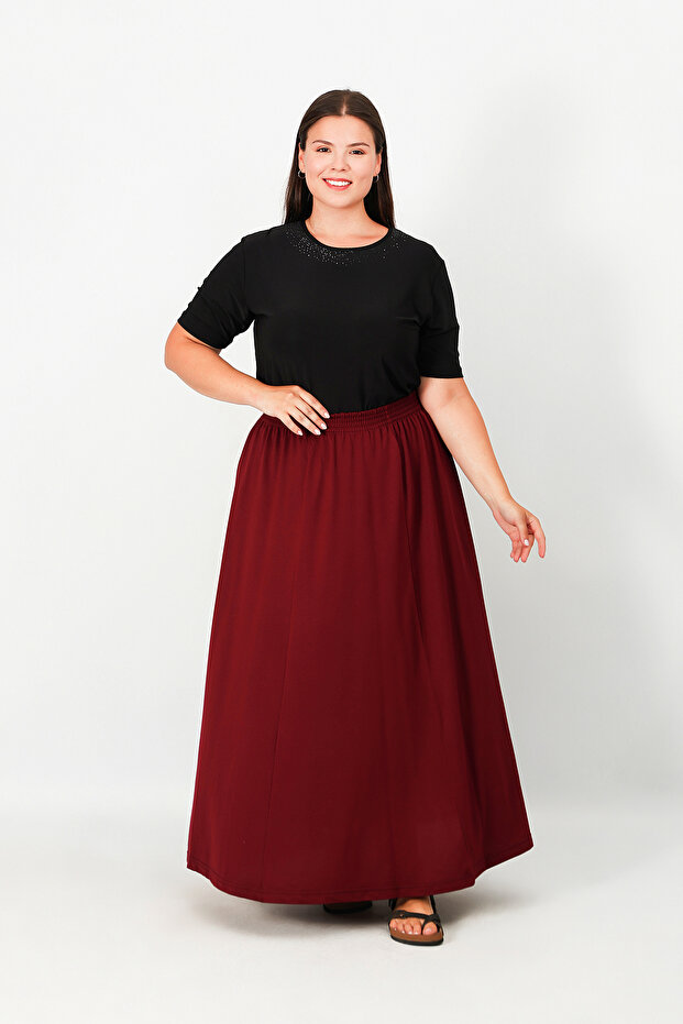 Cotton Piece Mother Skirt with Elastic Waist