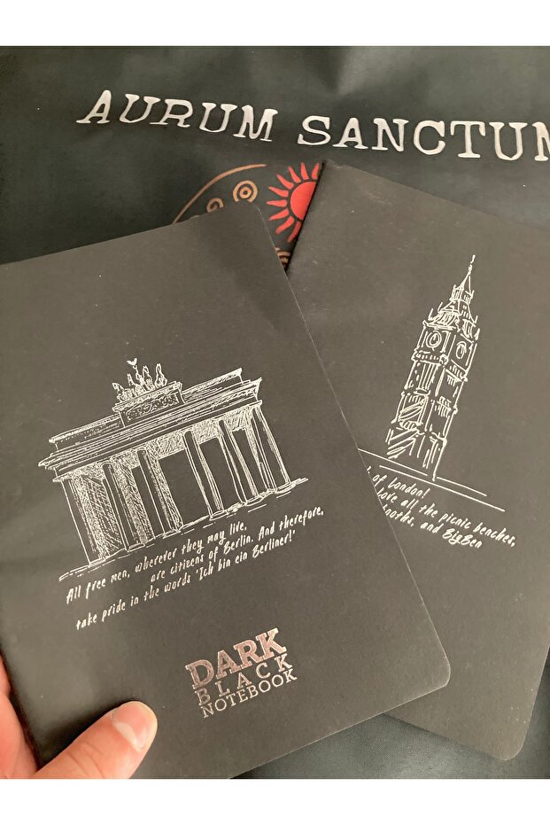 Dark Black Notebook Siyah Defter - 1