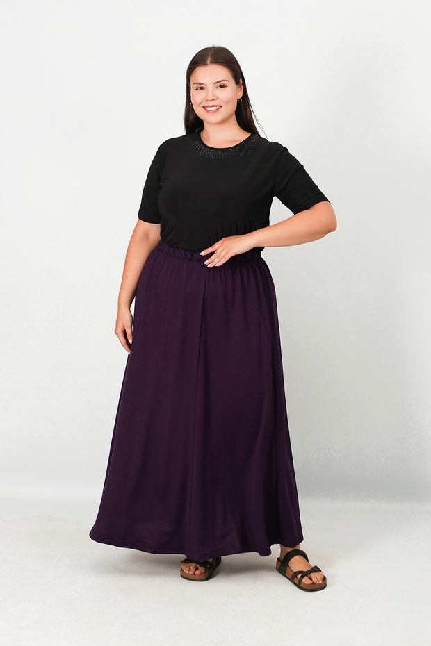 Cotton Piece Mother Skirt with Elastic Waist