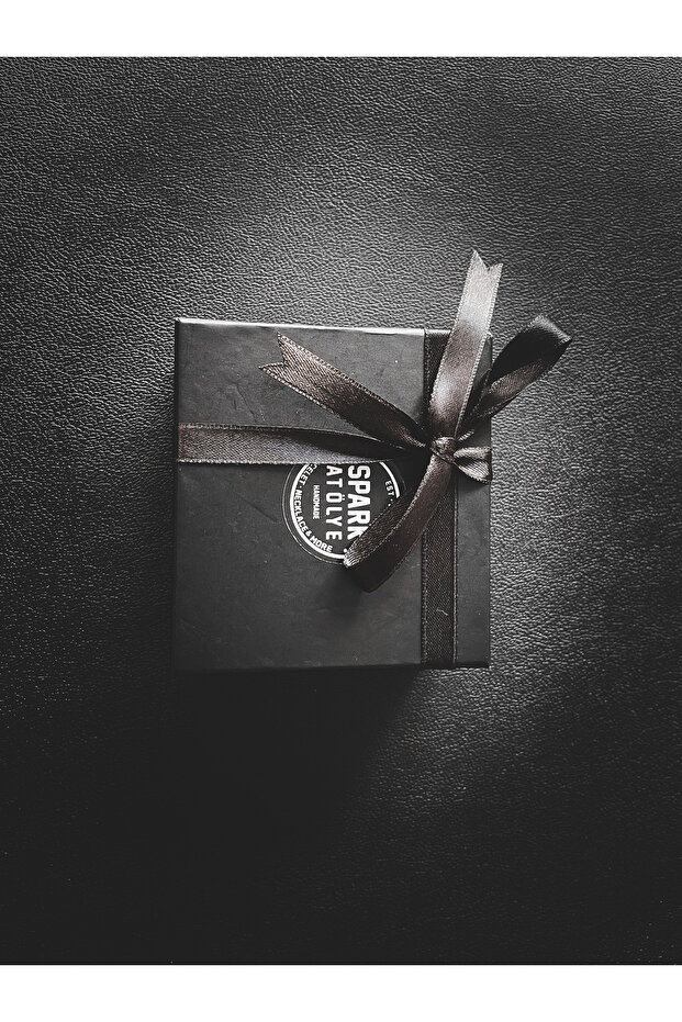 Mineli Kare Gümüş Kolye - 3