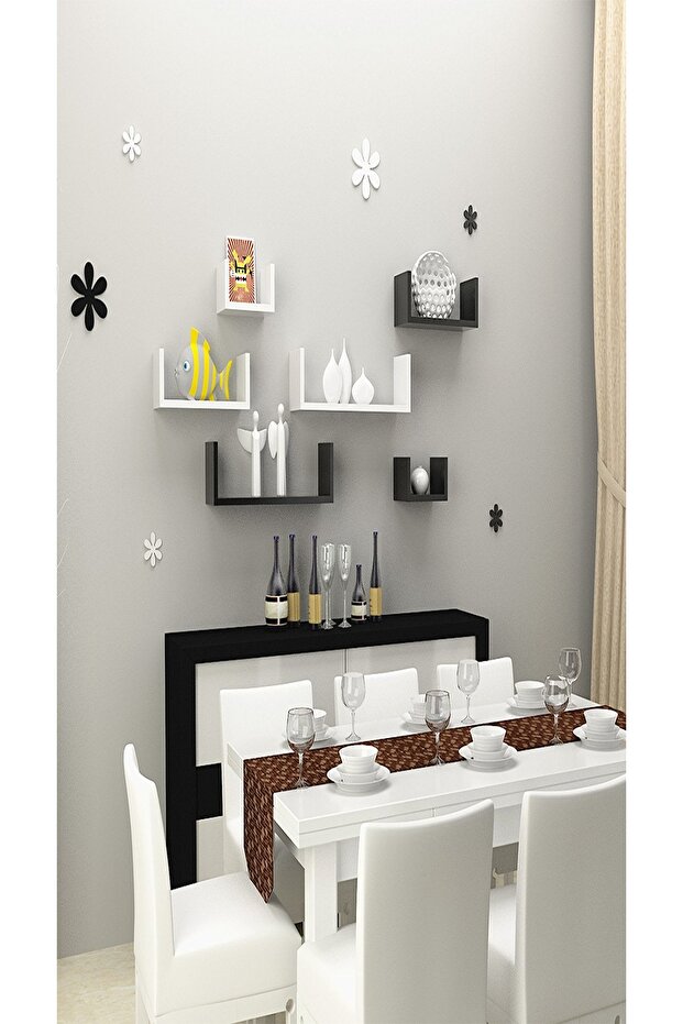3-Piece Black Floating Wall Shelves – Wall-Mounted Storage for Books, Decor & Accessories