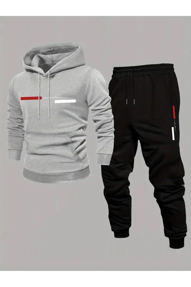 P Tracksuit Set Hoodie Sweatshirt Sweatpants Set with Cool Pattern