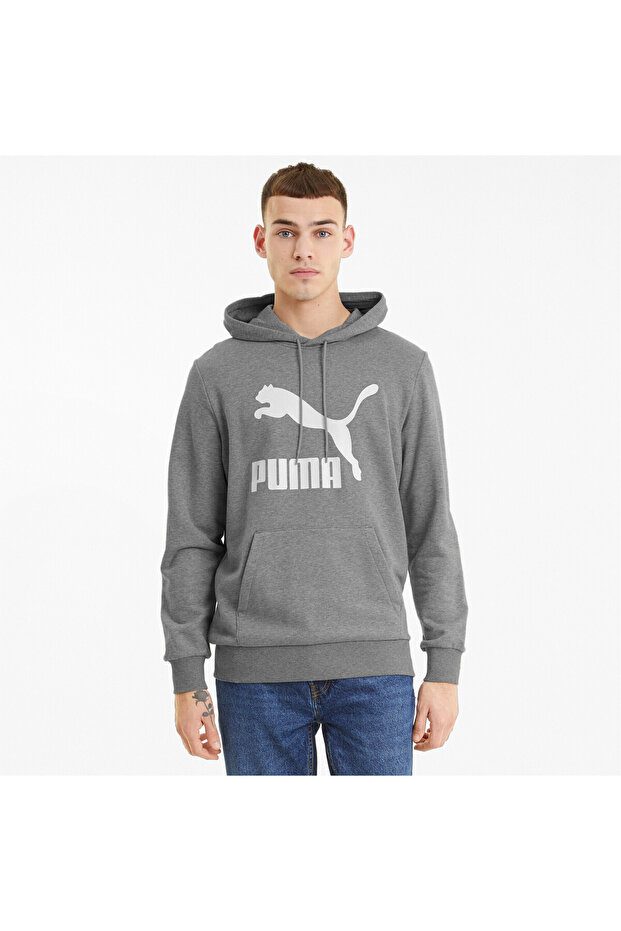 Mens Classics Logo Hoodie - Gray