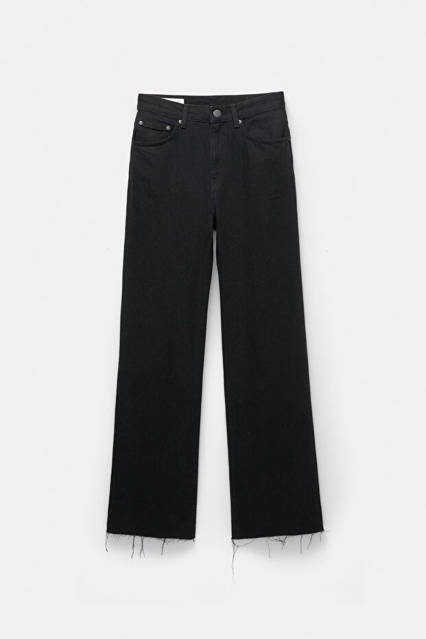 Yüksek bel straight fit jean - 6