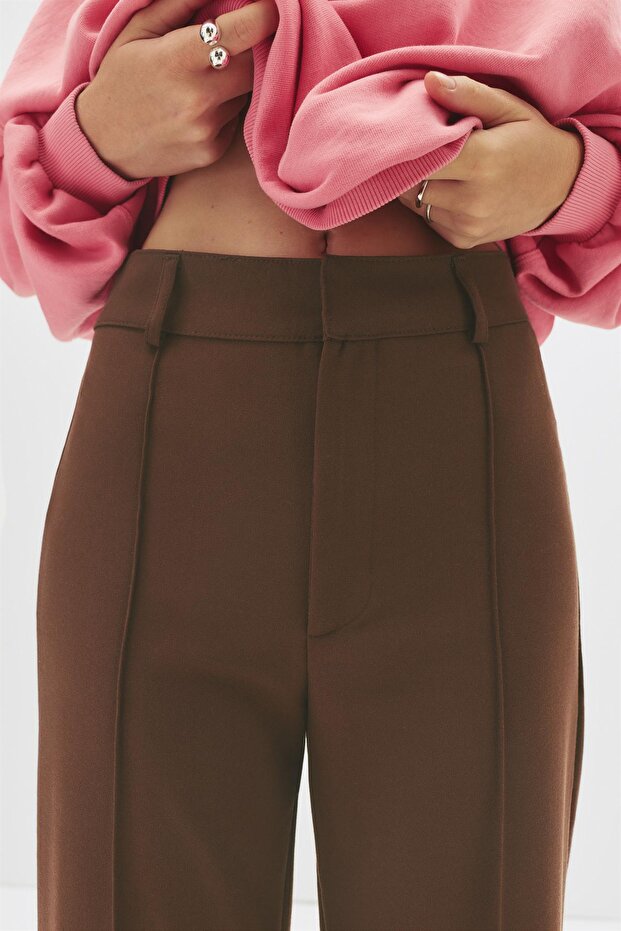 Nervürlü kumaş pantolon - 2