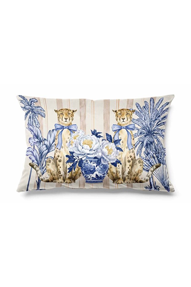 Rectangular Throw Pillow Cover with Double-Sided Print - Ribbon