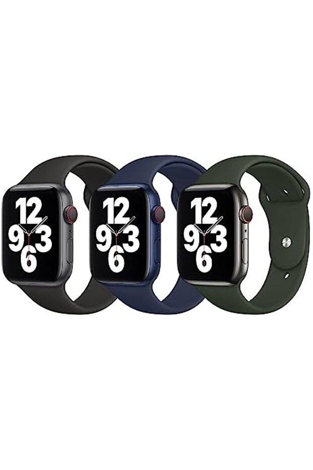 [5 Pack] Silicone Sport Bands For Apple Watch Band 38mm 40mm 41mm