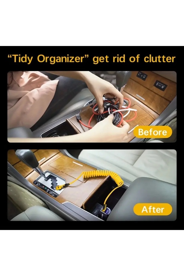 65W Çoklu 4in1 USB Type-C ve Lightning Spiral Şarj ve Data Kablosu 1.5m - 7