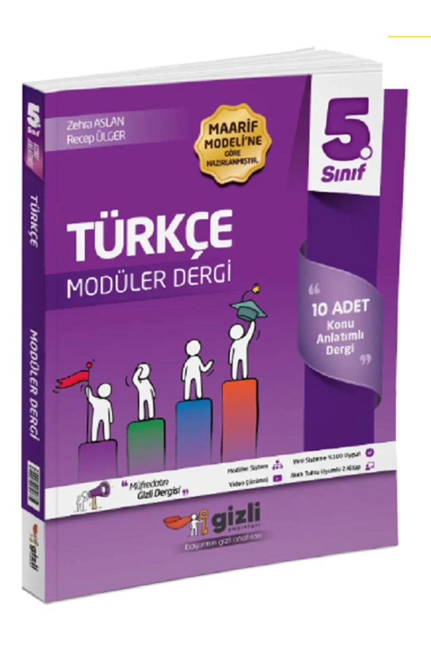 5.Sınıf Gizli Yay Türkçe Modüler Dergi / 10 Adet Konu Anlatımlı Dersgi - Maarif Modeline Uygun - 1