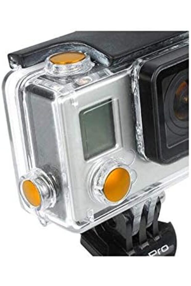 TMC Aluminum Anodized Color Button Set For Gopro 3 Plus Housing GOLD