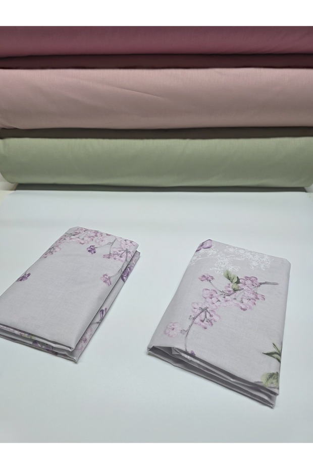 100% Patterned Fabric Ranforce Covered Pillowcase --50X70Cm--2 Pieces (1 Pair)