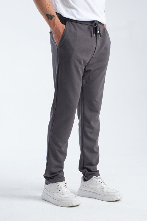 KAPHONE Erkek Pantolon Bel Lastikli Likralı Jogger Stil
