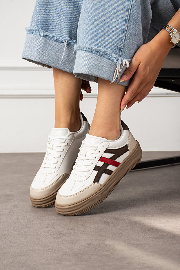 Krep női alkalmi, stílusos tornacipő - 1