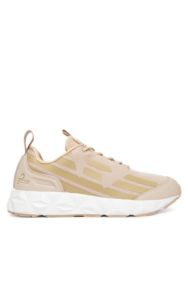 Erkek Hafif Yüksek Taban Kartal Logolu Bej Sneaker X8X217 XK433-M1136 - 1